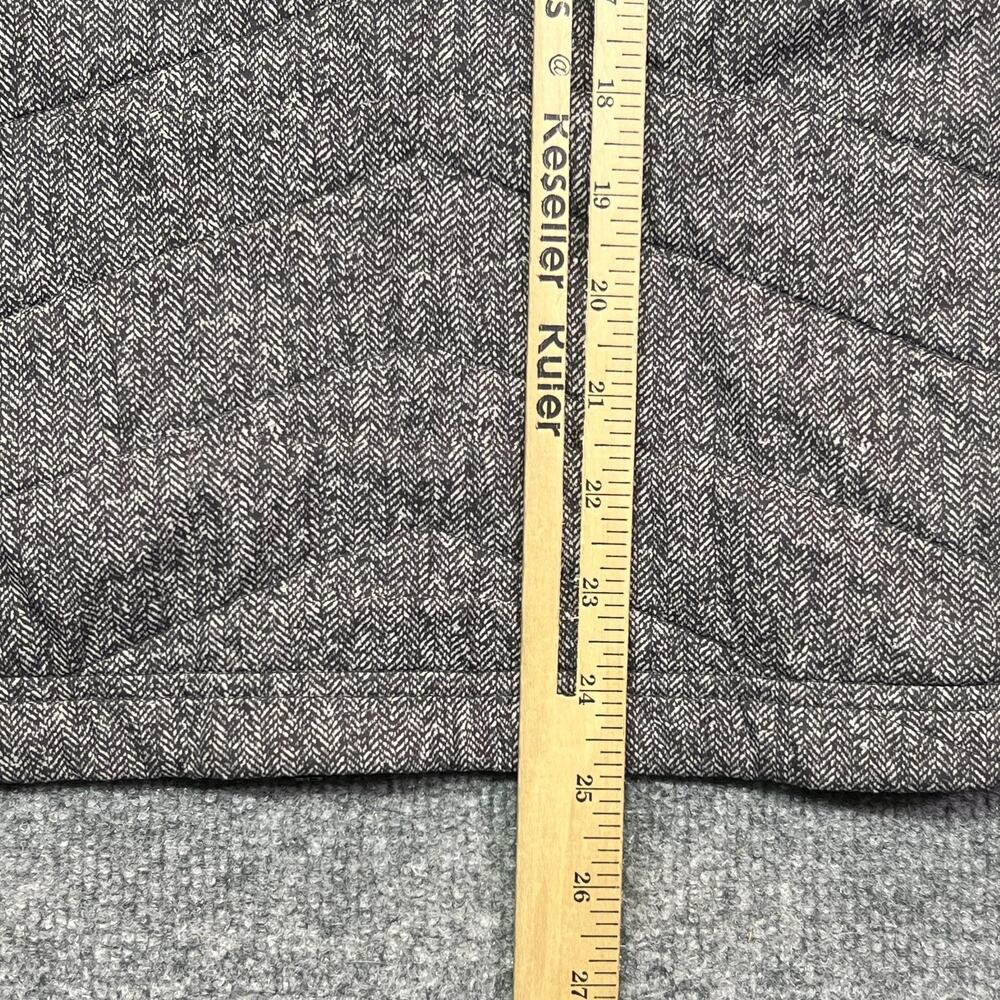Smartwool Vest Womens Medium Gray Herringbone Hooded Full Zip Wool Lined Warm - Picture 10 of 10